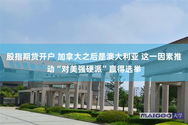 股指期货开户 加拿大之后是澳大利亚 这一因素推动“对美强硬派”赢得选举