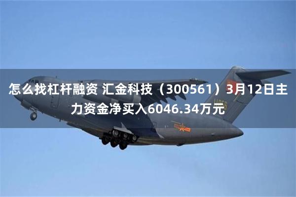 怎么找杠杆融资 汇金科技（300561）3月12日主力资金净买入6046.34万元