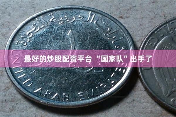 最好的炒股配资平台 “国家队”出手了