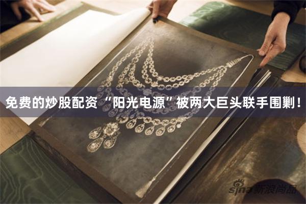 免费的炒股配资 “阳光电源”被两大巨头联手围剿！