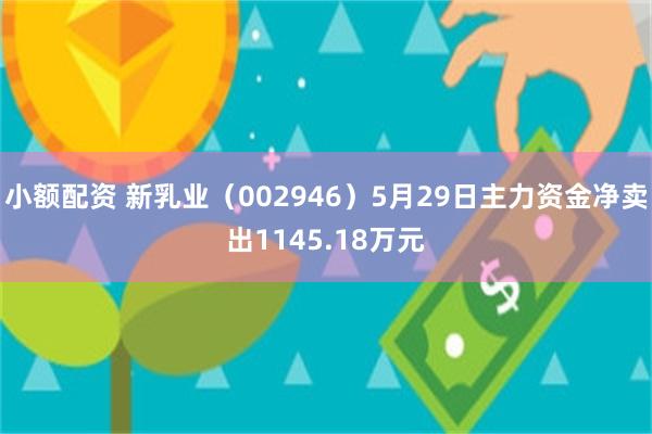 小额配资 新乳业（002946）5月29日主力资金净卖出1145.18万元